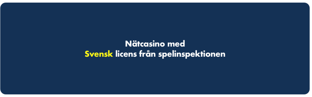 Bild på nätcasino med svensk licens